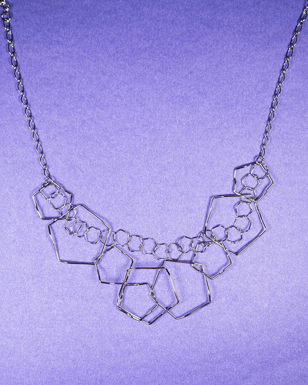 Western Double Strand Necklace- silver