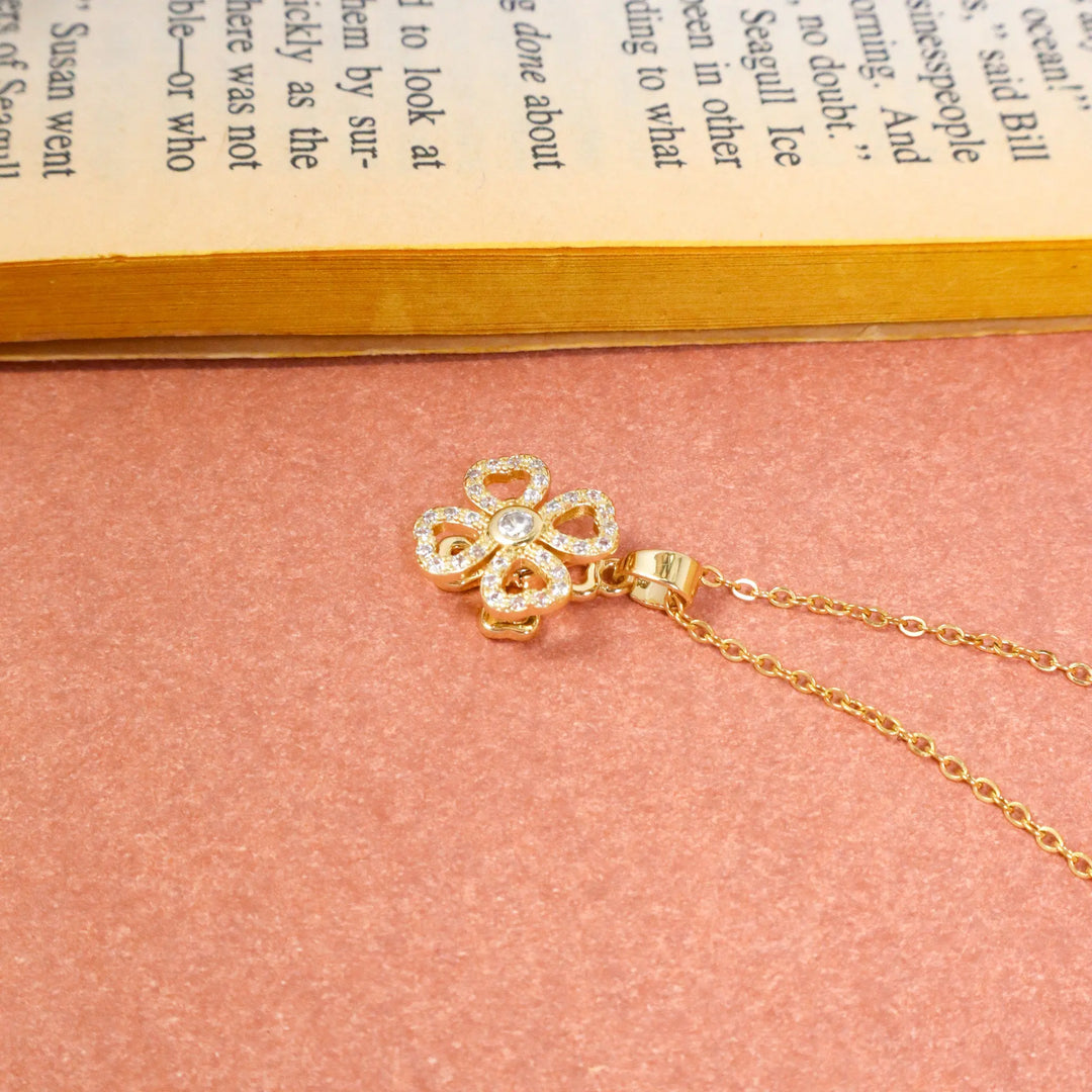 Windmill Fan Gold Necklace