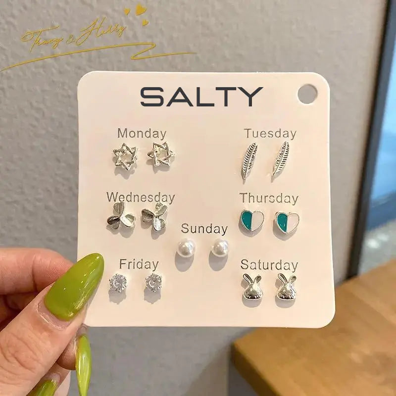 "Wishes" Weekly 7 Stud Earrings