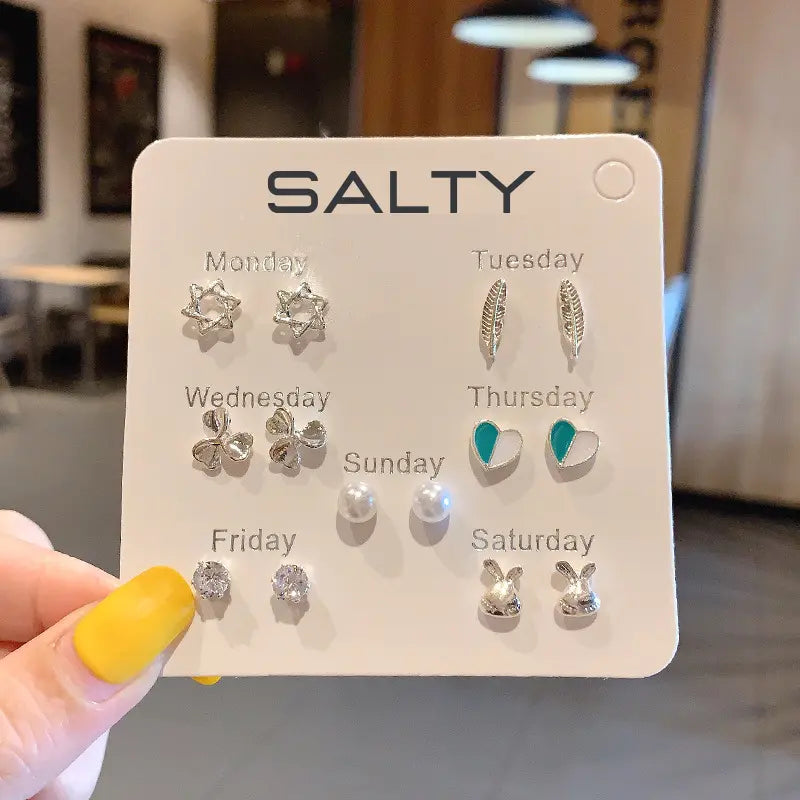 "Wishes" Weekly 7 Stud Earrings