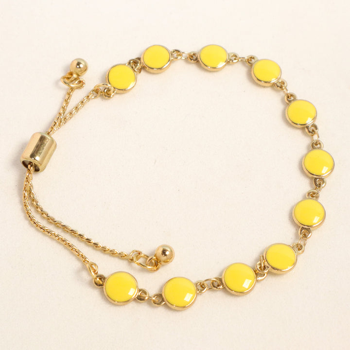 Yellow Minimalist Chain Bracelet
