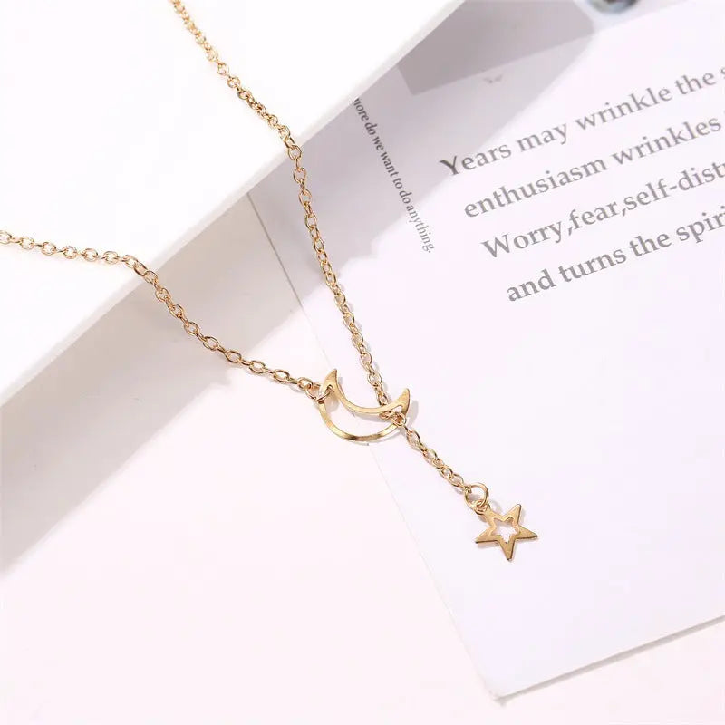 You Are My Moon And Star Necklace