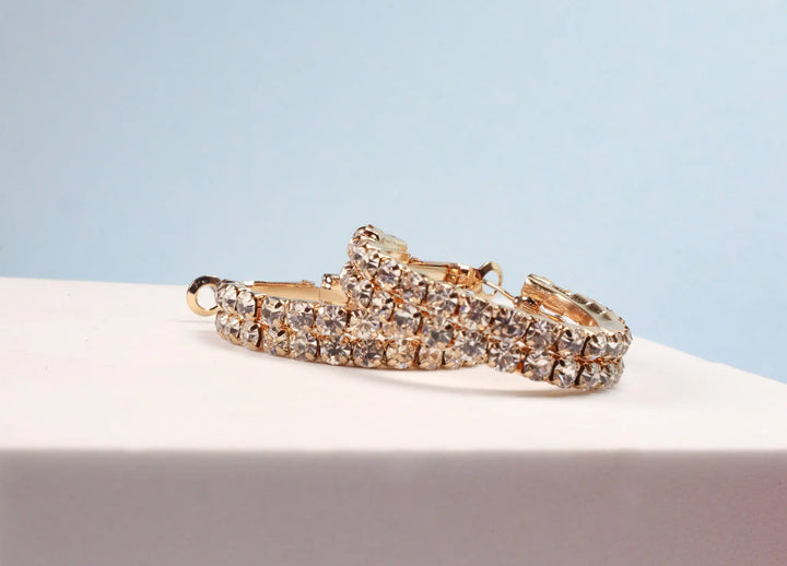 Zirconia Studded Hoops