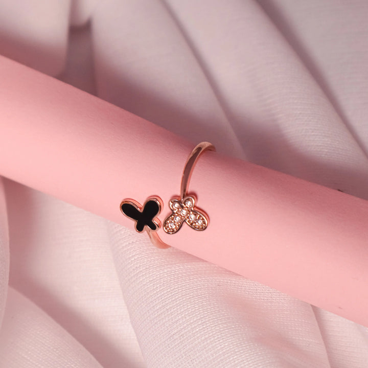 Zirconia Twin Fly Ring