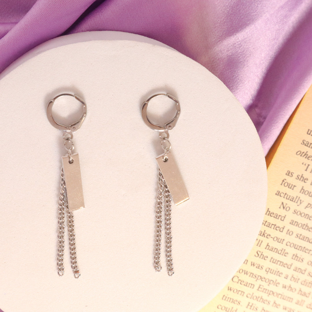 Classy Metal K-Pop Style Earrings