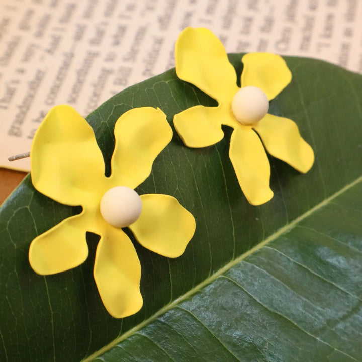 yellow iris studs