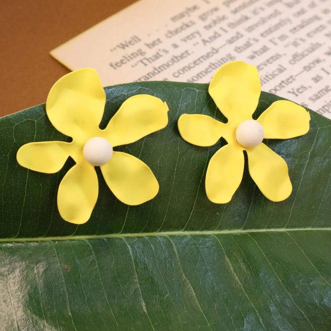 yellow iris studs
