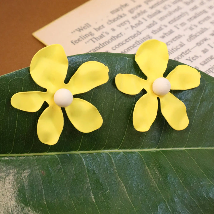 yellow iris studs